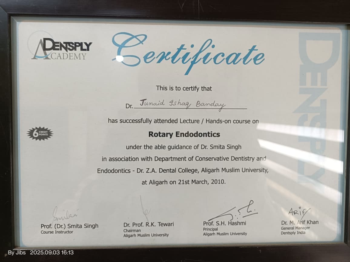 Rotary Endodontics Certificate